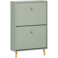Bjarne Schuhschrank 158672 59,8 x 19,5 x 92,2 cm Pistazie platzsparend durch geringe Tiefe an4307853