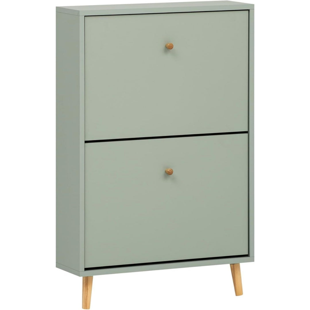 Bjarne Schuhschrank 158672 59,8 x 19,5 x 92,2 cm Pistazie platzsparend durch geringe Tiefe an4307853