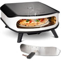 17 Gas-Pizzaofen mit rotierendem Pizzastein LED Tuer 50 mbar inkl. Regler 1 Rot 1 m Gasschlauch 42 5 cm Stein Outdoor Pizzaofen Perfekt fuer ku5957325