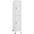 Umkleideschrank mit 2 Faechern Spind Kleiderspind Metallschrank Schrank ou0456165