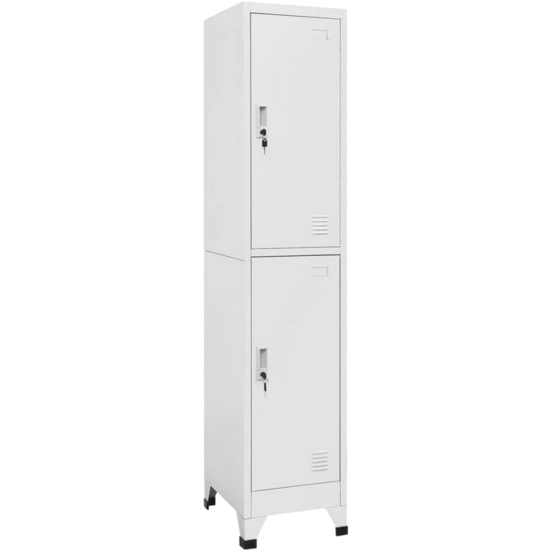 Umkleideschrank mit 2 Faechern Spind Kleiderspind Metallschrank Schrank ou0456165