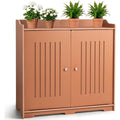 Gartenschrank mit Pflanztisch Rot 97 x 39 x 95 cm Gartenschrank wetterfest Outdoor Hochwertiges PVC-Material zs7920190