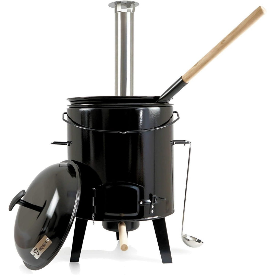 Gulaschkanone Gulaschkessel Eintopfofen Ungarischer Kesselgulasch Topf 17 Liter emailliert mit Deckel fuer die Outdoor Kueche Feldkueche gj0082799