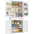 Kuechenschrank Silber 76 x 40 x 182 cm Mehrzweckschrank freistehend Ober- und Unterschrank en7688874