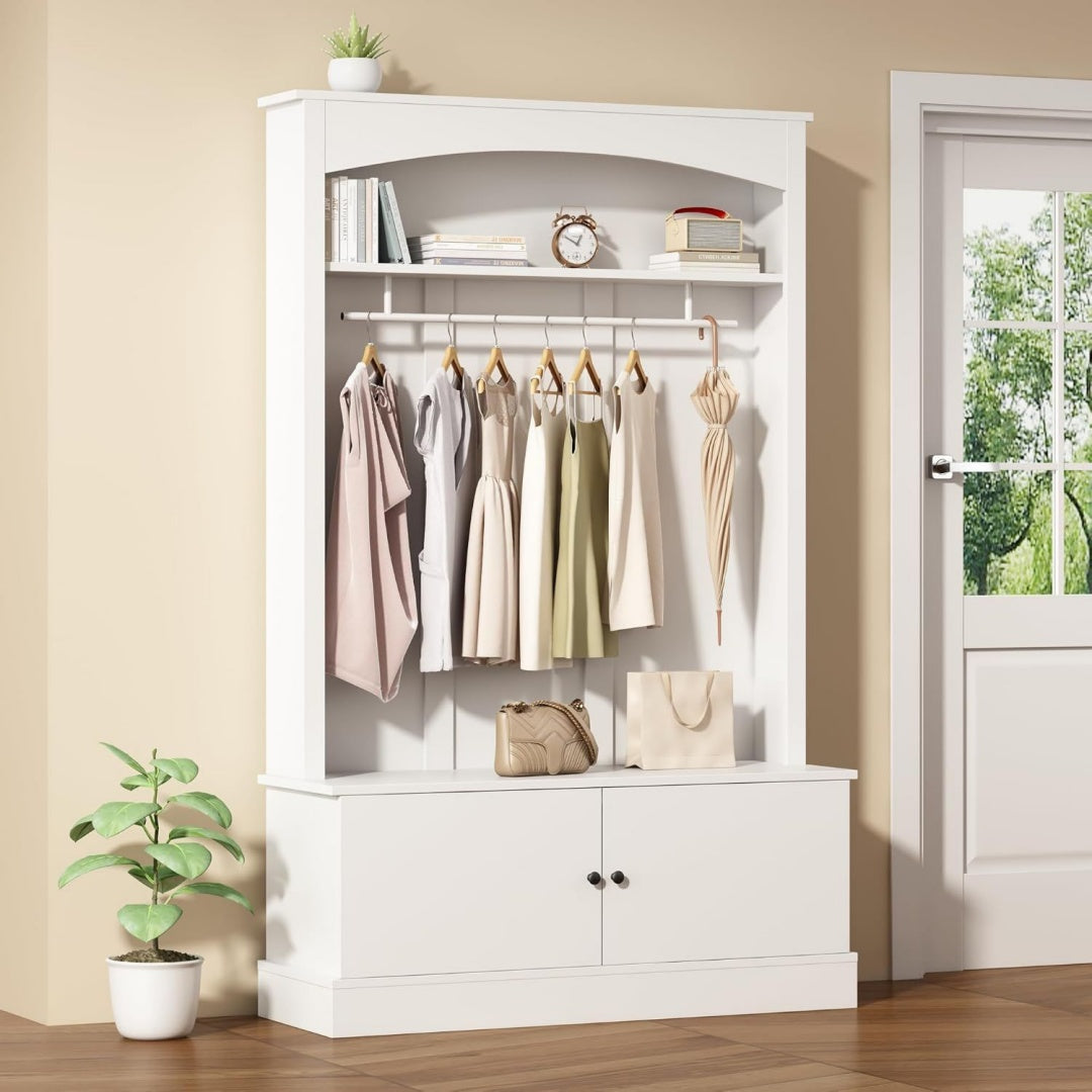 Wandgarderobe Flurgarderobe Garderoben-Set Garderobenpaneel Kombinierte Flurmoebel Multifunktionale Garderobe fuer Eingangsbereich Garderobenstaender vy8036162