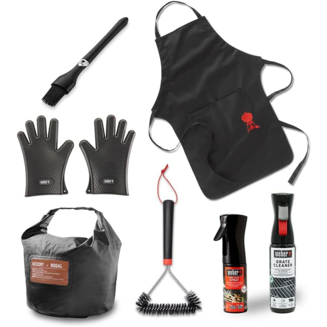 Starter-Set/Zubehoerpaket mit Reinigungswerkzeugen und Grillutensilien fuer (18307) Schwarz eo0217849