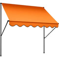 Klemmmarkise Standard Orange 250 cm Markise fuer Sonnenschutz Montage ohne Bohren sb0061204