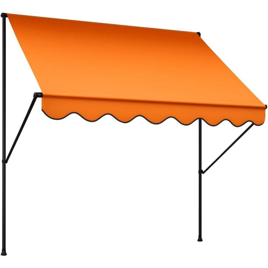 Klemmmarkise Standard Orange 250 cm Markise fuer Sonnenschutz Montage ohne Bohren sb0061204