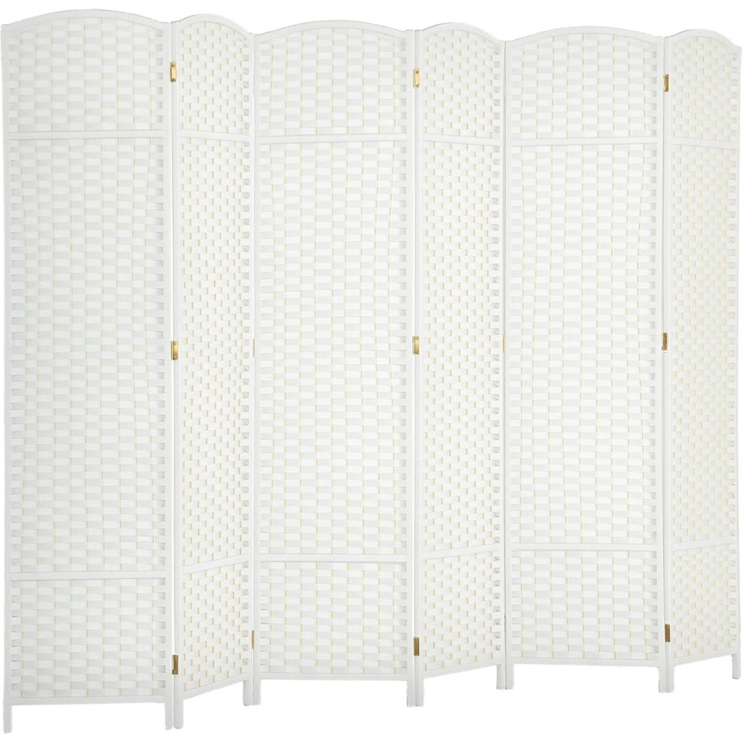 Paravent 6-teilig Raumteiler Faltbar Sichtschutz Trennwand aus Kiefernholz Weiß 240x170 cm Raumtrenner Stellwand bk6979738