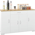 Kuechenunterschrank mit Arbeitsplatte 1103070cm Kuechenunterschrank mit 4 Tueren und Schublade bietet viel Stauraum fuer Geschirr Weiß Vorraete und gp4234270