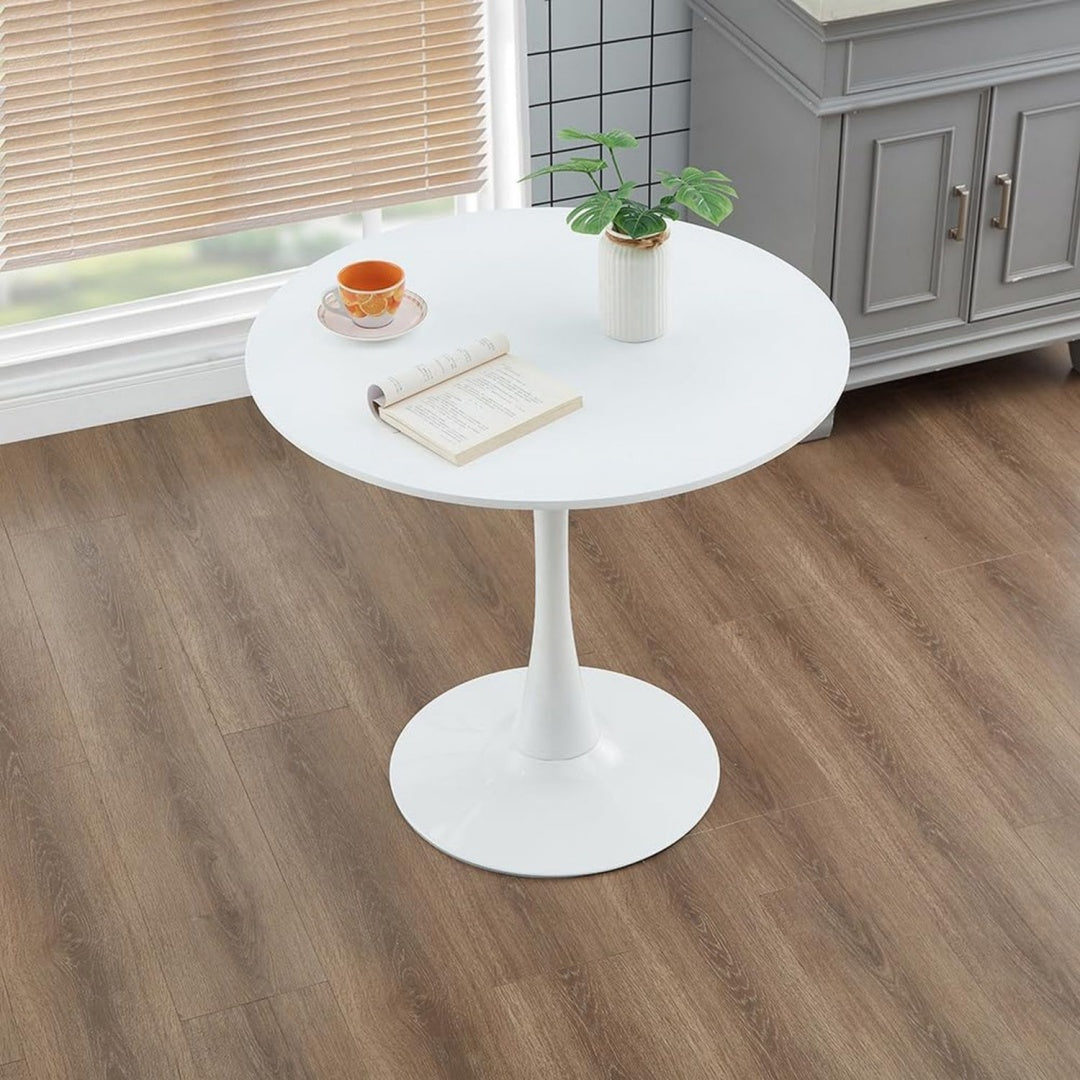 Runden Weisser Top-Tisch Einfach Freizeit Esstisch Nordisch Kaffetisch Milchtee Verhandeln Tisch Tulpe Balkon Kleiner Runder Und Stuehle(Size70cm ik6557389