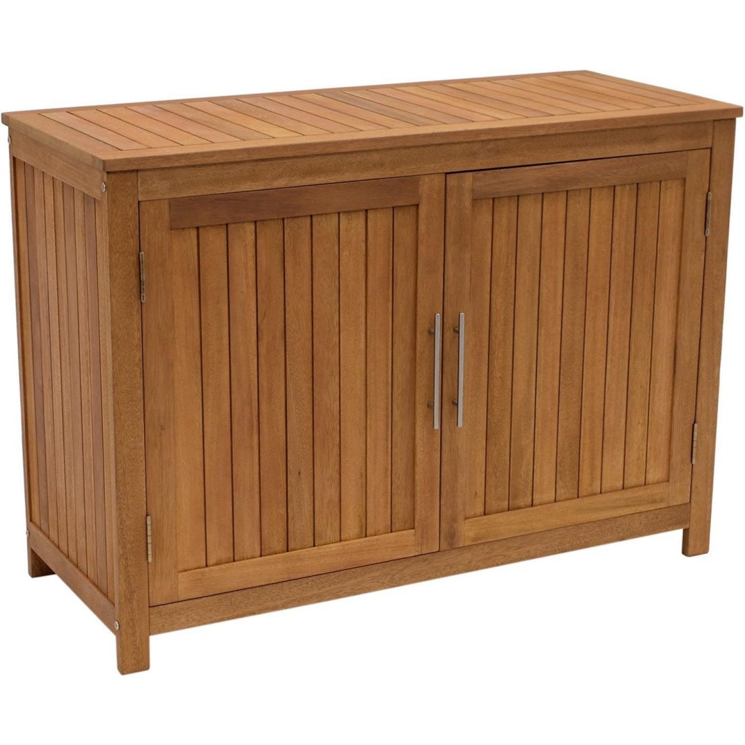 Gartenschrank Cabinet mit Zwei Ebenen holz 120x50cm Eukayltpus gt4696975