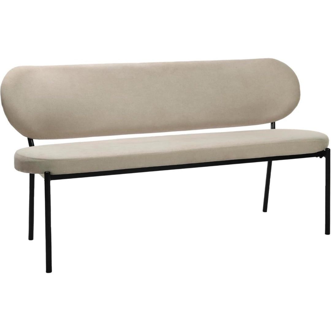 Bank Jersey Schwarz Webstoff Taupe Metall cd4782034