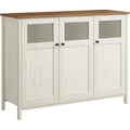 Sideboard Braun weiss Kuechenschrank mit Glastueren Stahlrahmen fc8918726