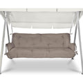Sitzkissen fuer Hollywoodschaukel mit Zwei Kissen Polster Garten Taupe Auflage fuer Gartenbank Polsterauflage mit Schaumflockenfuellung Sitzer Flair vs7916548
