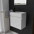 Gaeste WC Waschbecken mit Unterschrank 45 cm Breit Waschtisch Set Aufsatzwaschbecken Waschtischunterschrank Haengend Moebel Bademoebel-Set