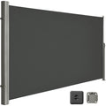 Alu-Seitenmarkise anthrazit 160 x 400 cm ausziehbar Sichtschutz ji6736550