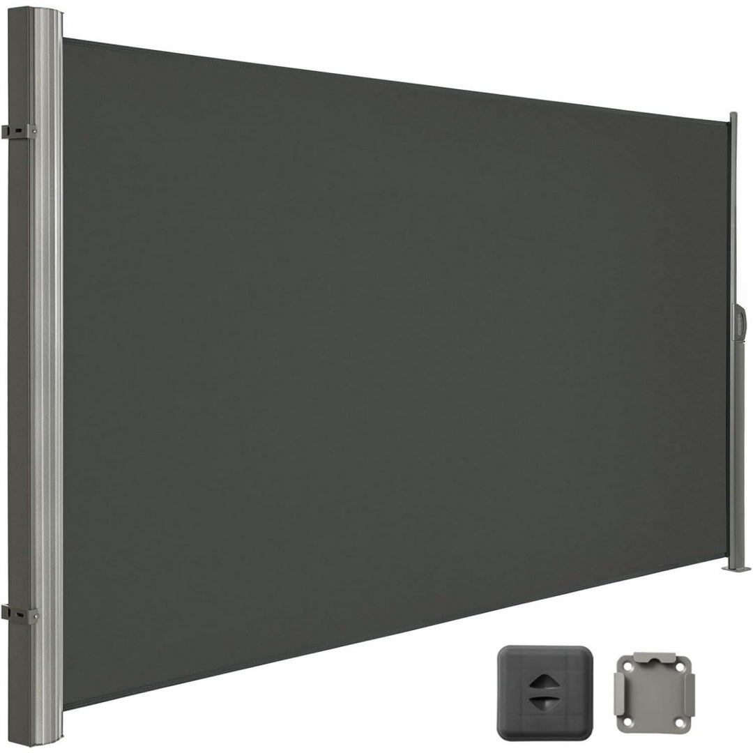 Alu-Seitenmarkise anthrazit 160 x 400 cm ausziehbar Sichtschutz ji6736550